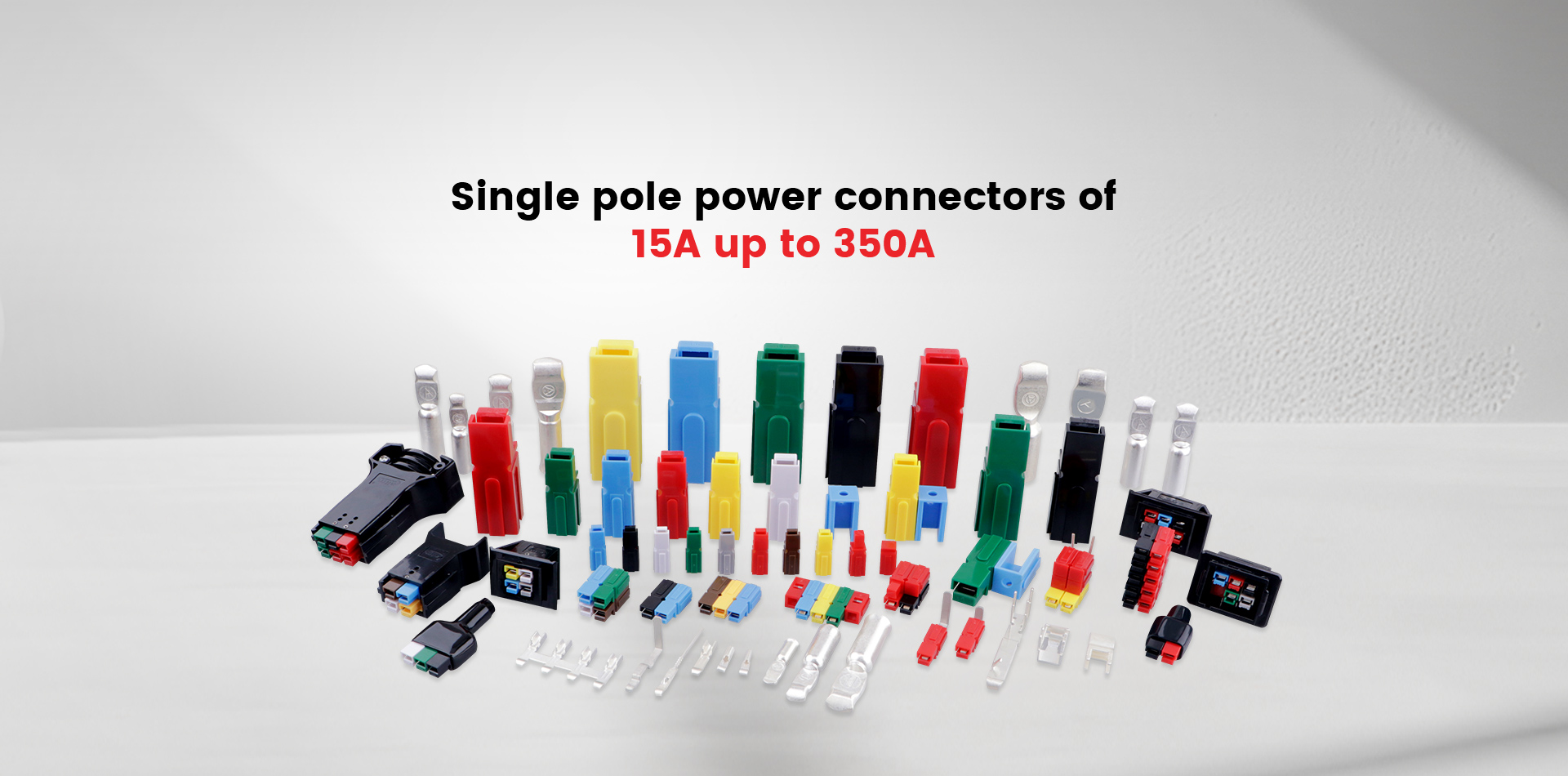 Single pole power connectors