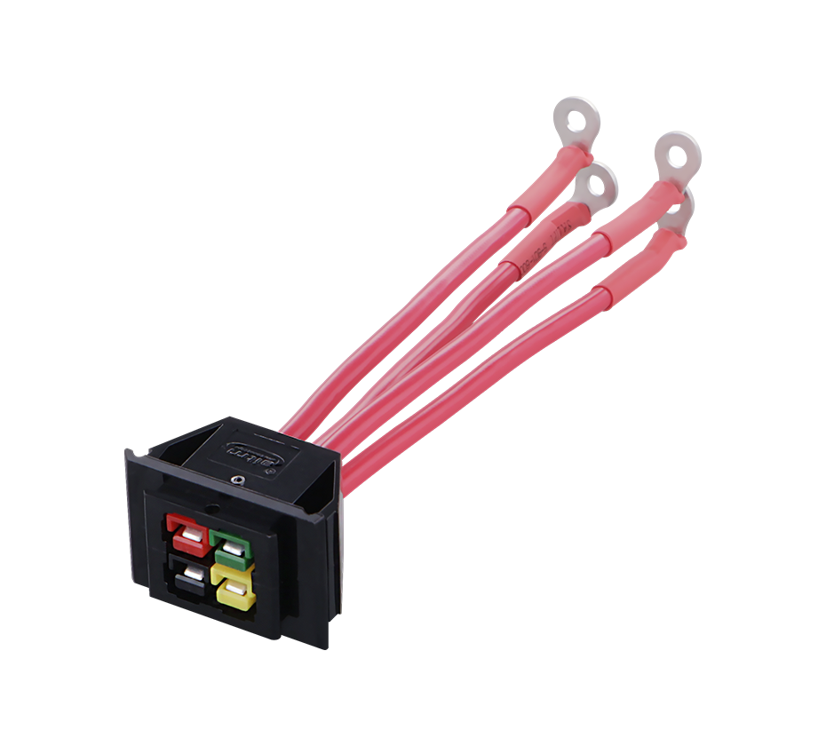 45A single-pole plug four-position fixed short socket power cord