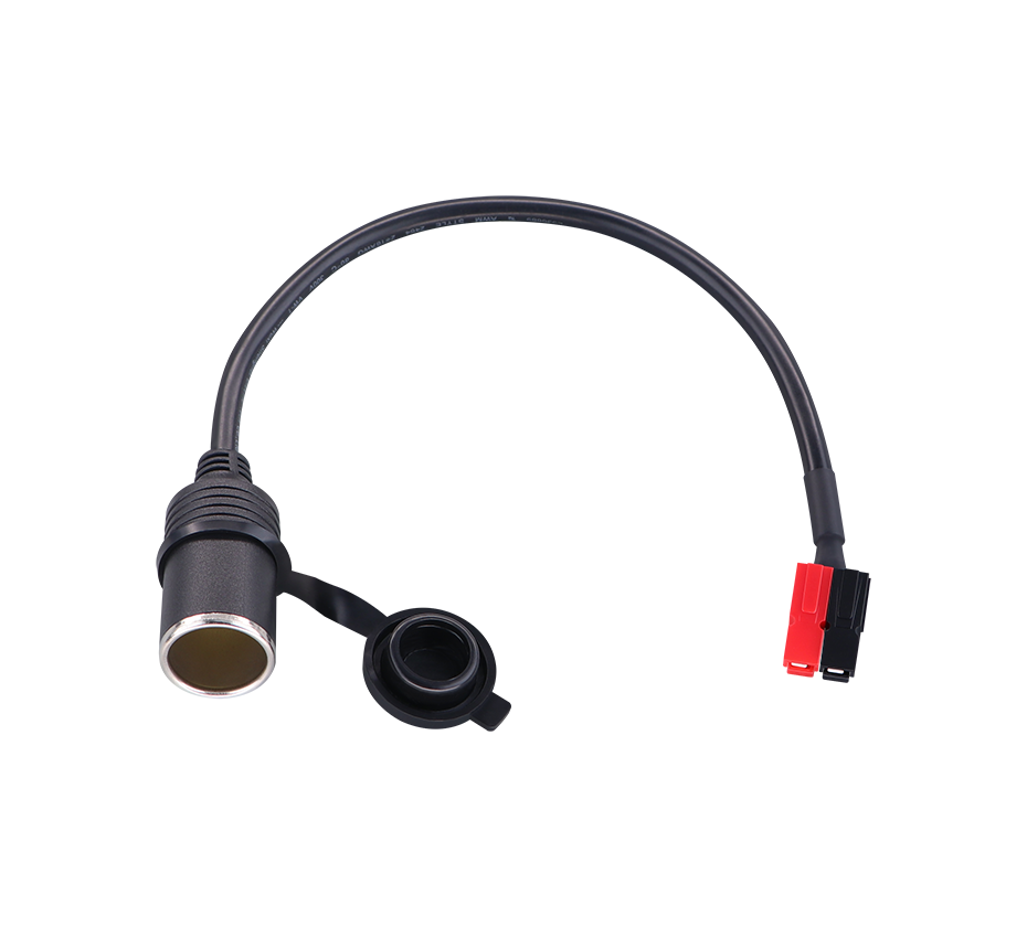 PP45A 600V single-pole plug dual-row adapter cigarette lighter socket female connector with protective cover automotive power cord
