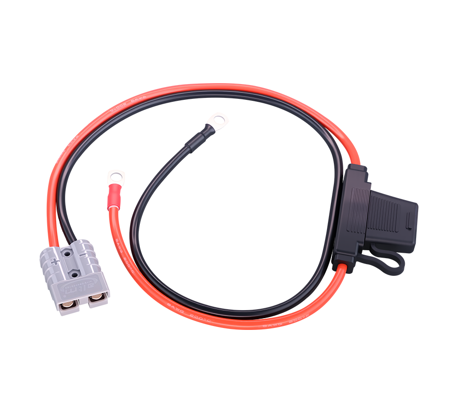 50A plug with plug-in fuse holder power cord, suitable for electric forklifts with high-power power supply and lithium batteries